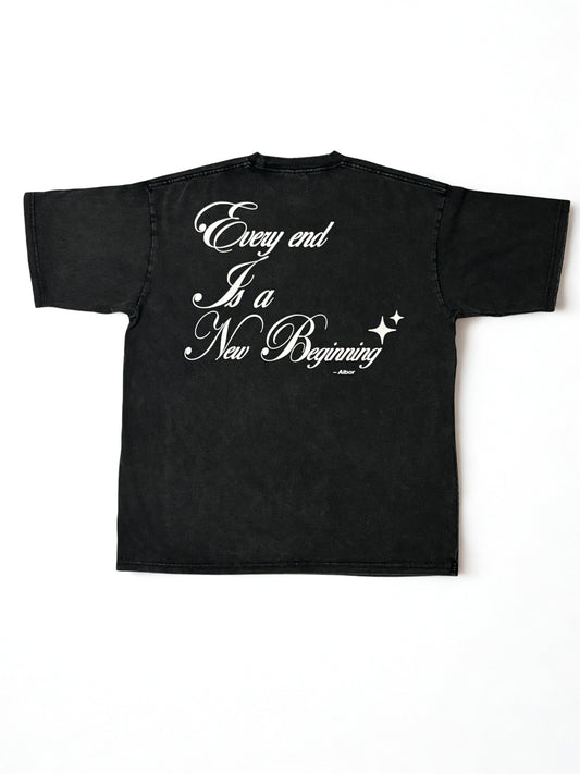 Albor Washed "New Beginnings" Boxy Tee