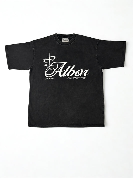 Albor Washed "New Beginnings" Boxy Tee
